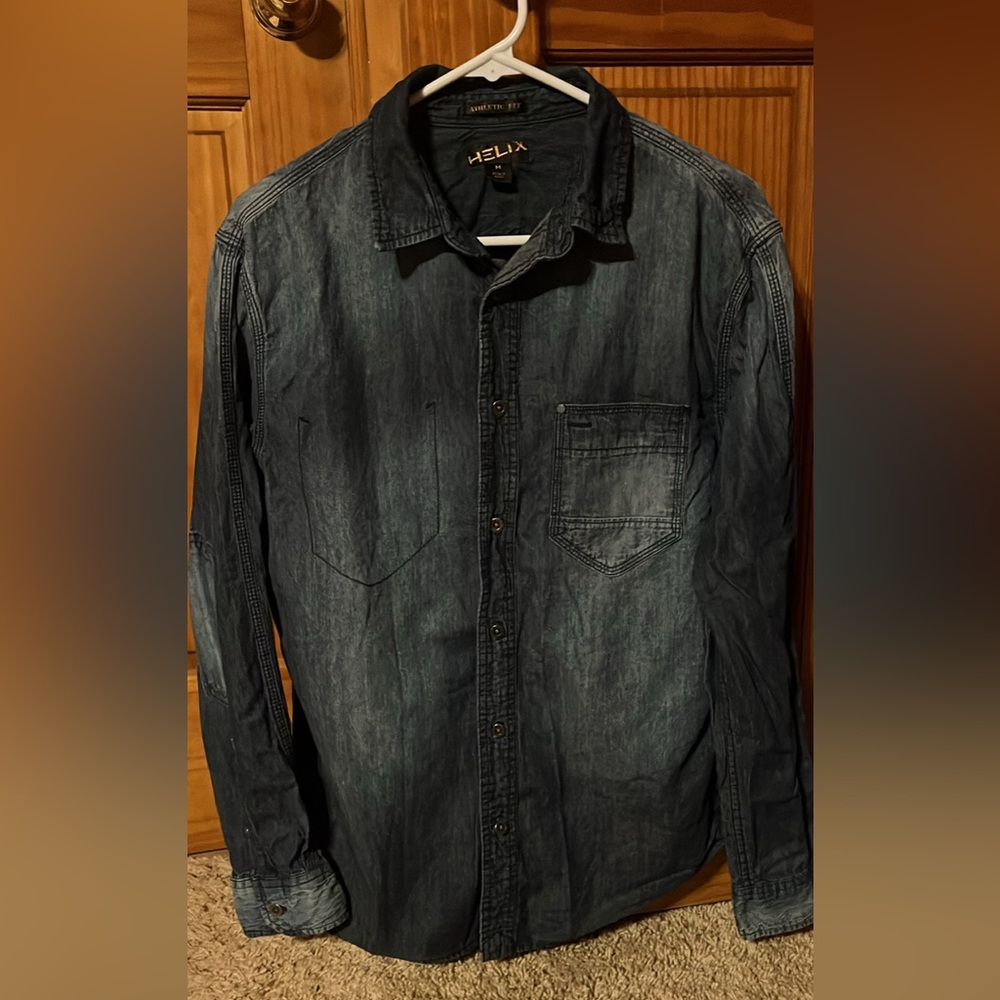 Helix Dark Blue Denim Shirt